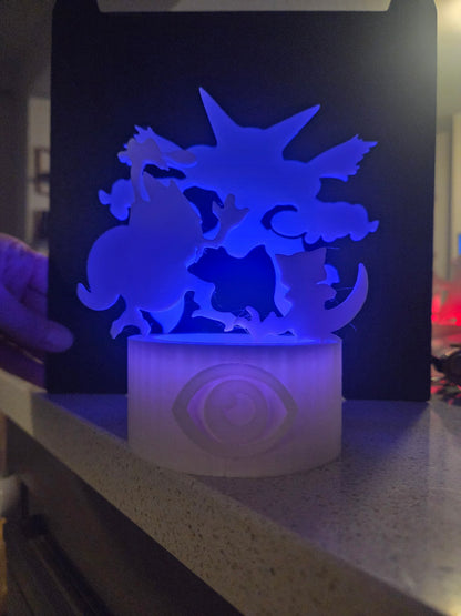 Custom Order 3D LED Silhouette Lights - Set of 3