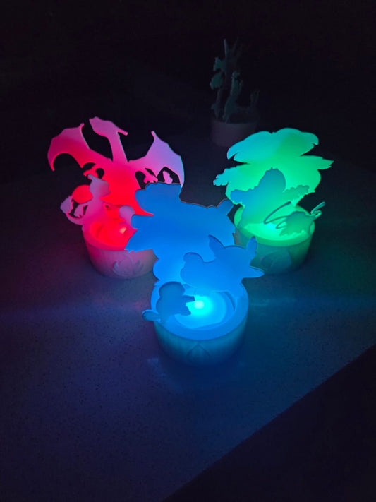 Custom Order 3D LED Silhouette Lights - Set of 3